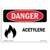 Signmission Safety Sign, OSHA Danger, 10" Height, 14" Width, Acetylene, Landscape OS-DS-D-1014-L-1988